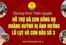 Chương trình Thiện nguyện hỗ trợ bà con Dòng Họ Hoàng Huỳnh bị ảnh hưởng lũ lụt và cơn bão số 3